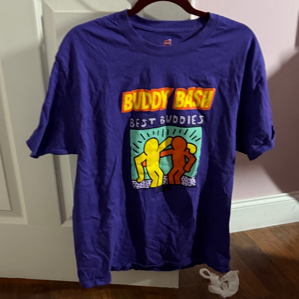 Hanes Purple Graphic Short Sleeve Tee